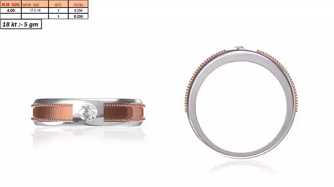 Multi Metal Engagement Ring With Diamonds 1