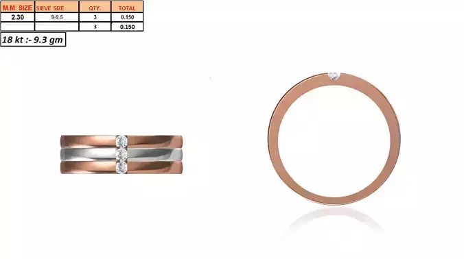 Multi Metal Engagement Ring With Diamonds 7