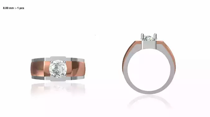 Multi Metal Engagement Ring With Diamonds 12