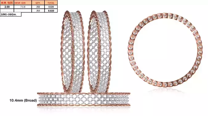 Multi Metal Ring With Diamonds 6