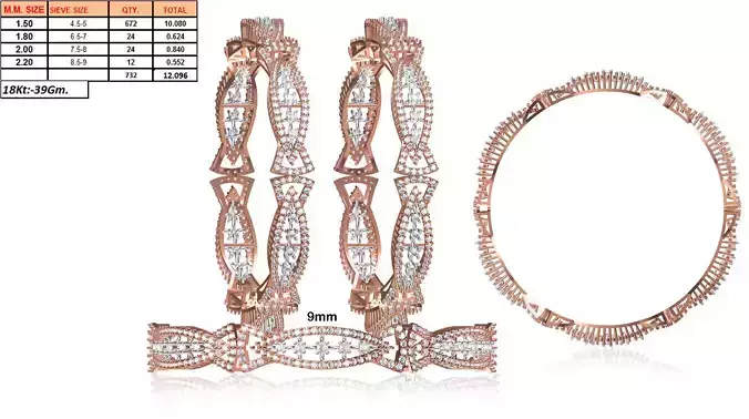 Rose Gold Ring With Diamonds 2