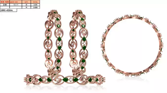 Rose Gold Eternity Ring With Emerald