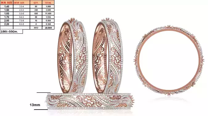 Luxurious Rose Gold Eternity Ring With Diamonds