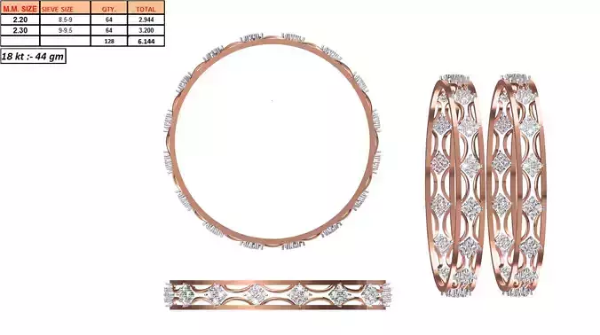 Rose Gold Eternity Ring With Diamonds 4