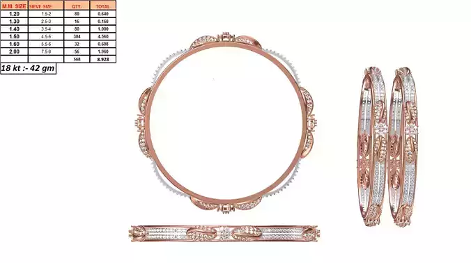 Rose Gold Eternity Ring With Diamonds 5