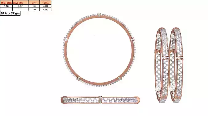 Rose Gold Eternity Ring With Diamonds 6
