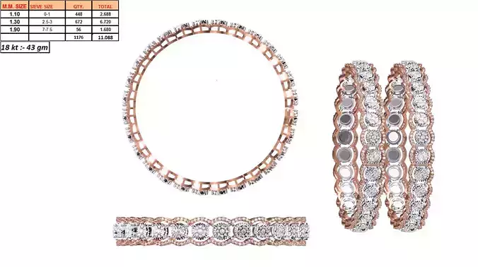 Multi Metal Eternity Ring With Diamonds 1