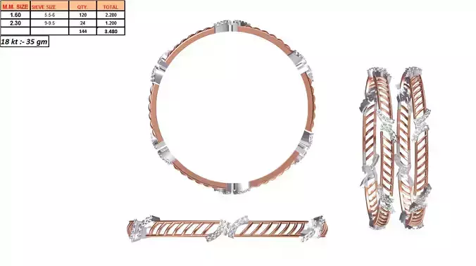 Multi Metal Eternity Ring With Diamonds 2