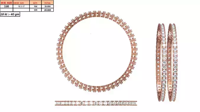Rose Gold Eternity Ring With Diamonds 7