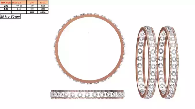 Multi Metal Eternity Ring With Diamonds 3