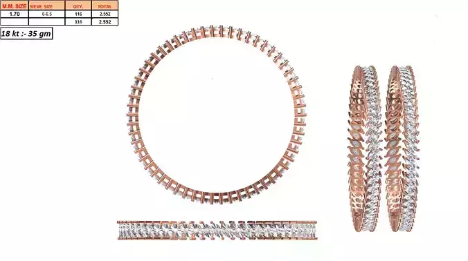 Rose Gold Eternity Ring With Diamonds 8