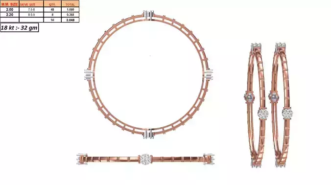 Rose Gold Eternity Ring With Diamonds 9