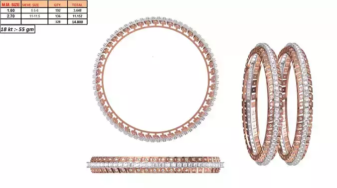 Rose Gold Eternity Ring With Diamonds 13