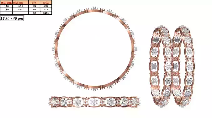 Multi Metal Eternity Ring With Diamonds 4