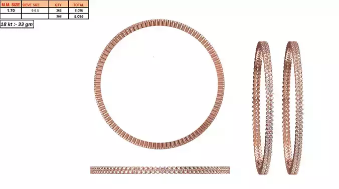 Rose Gold Eternity Ring With Diamonds 14