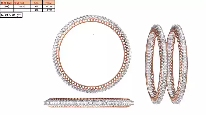 Multi Metal Eternity Ring With Diamonds 6