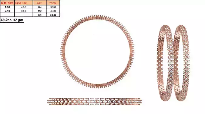 Rose Gold Eternity Ring With Diamonds 15