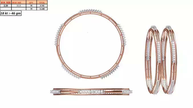 Multi Metal Eternity Ring With Diamonds 8