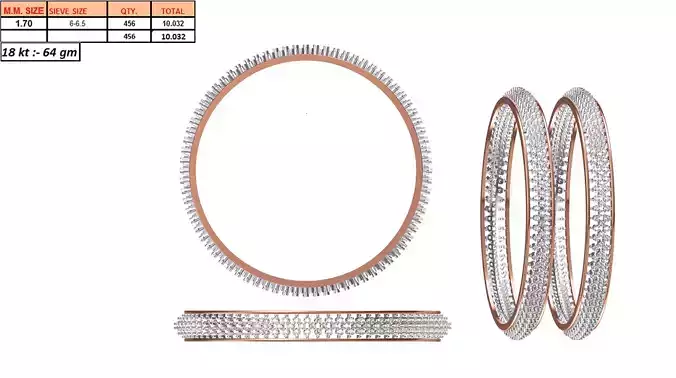 Multi Metal Eternity Ring With Diamonds 9