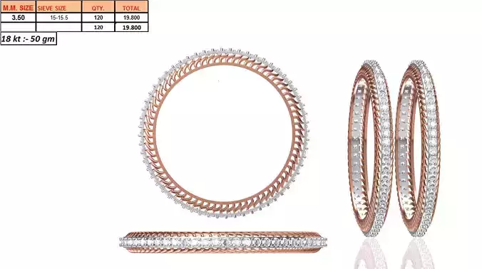 Multi Metal Eternity Ring With Diamonds 11