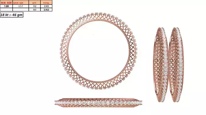 Rose Gold Eternity Ring With Diamonds 17