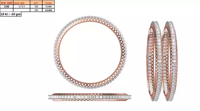 Multi Metal Eternity Ring With Diamonds 14