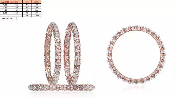 Rose Gold Eternity Ring With Diamonds 18