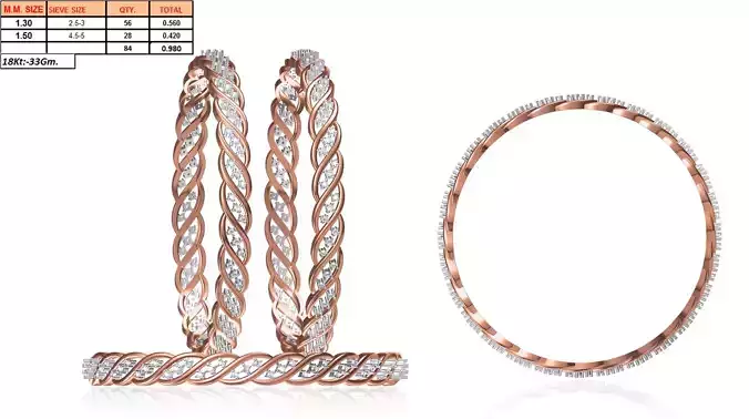 Twisted Eternity Ring With Diamonds