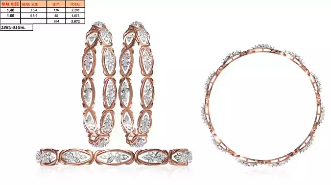 Rose Gold Eternity Ring With Diamonds 19