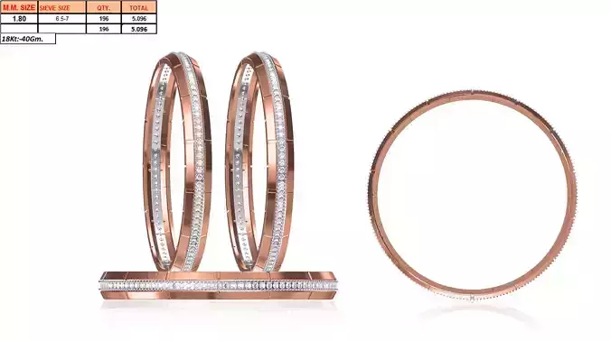 Multi Metal Eternity Ring With Diamonds 16