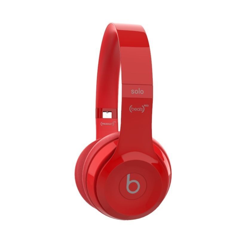 Beats Solo 2 Headphones Red 3D model_3