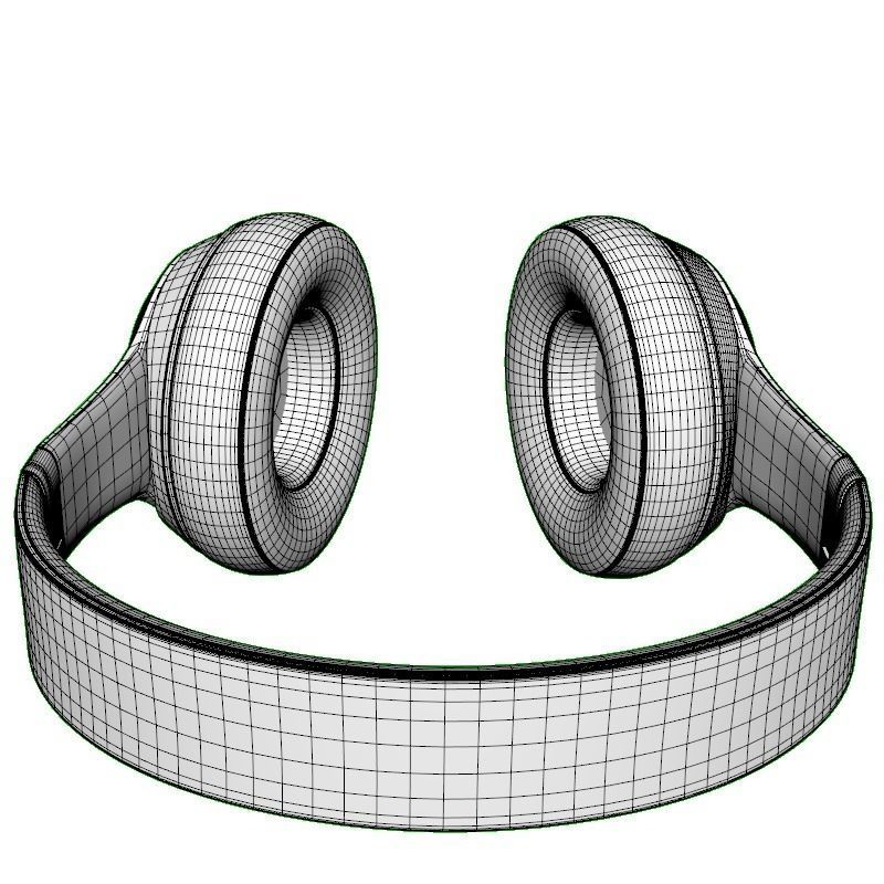 Beats Solo 2 Headphones Red 3D model_8