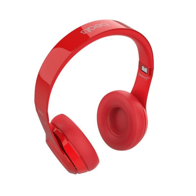 Beats Solo 2 Headphones Red 3D model_2