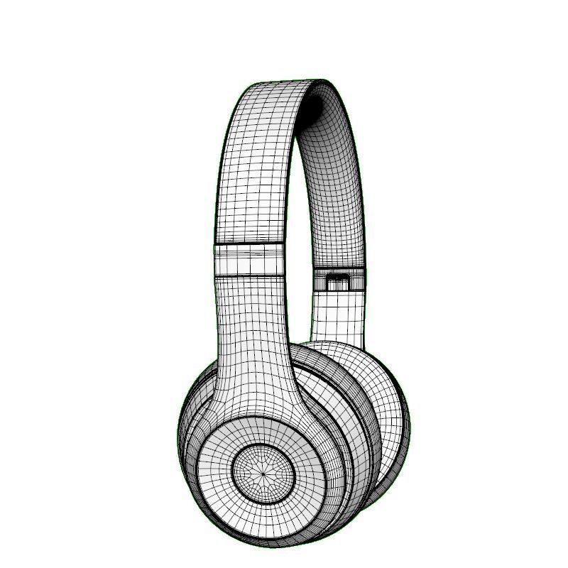 Beats Solo 2 Headphones Red 3D model_6