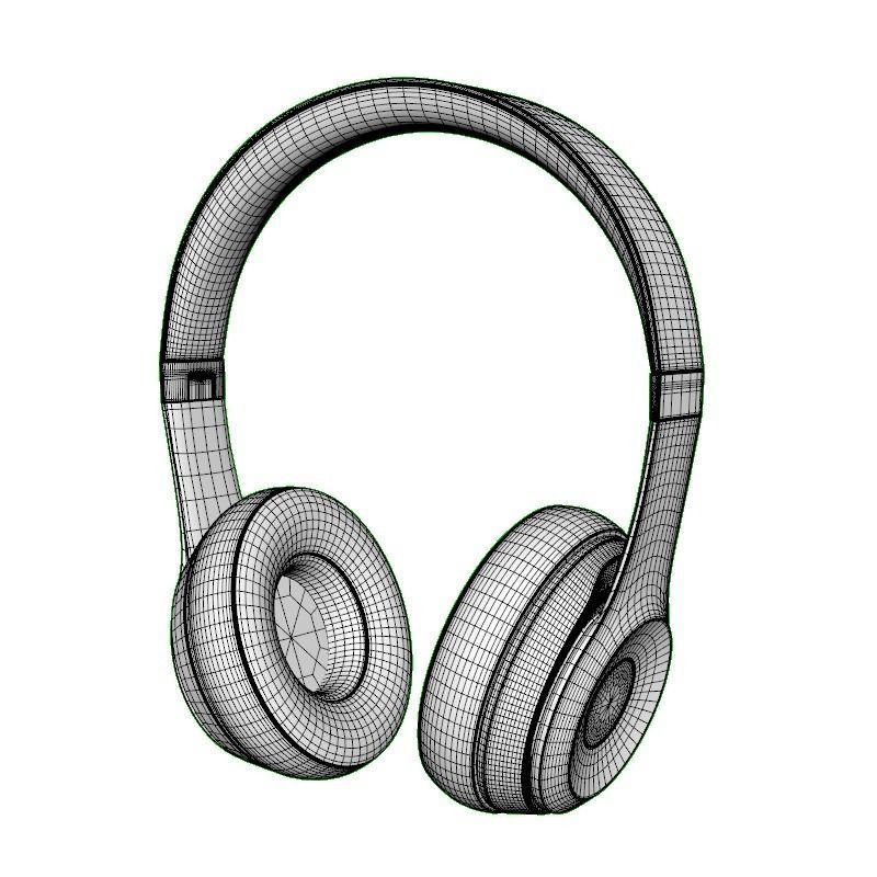 Beats Solo 2 Headphones Red 3D model_7