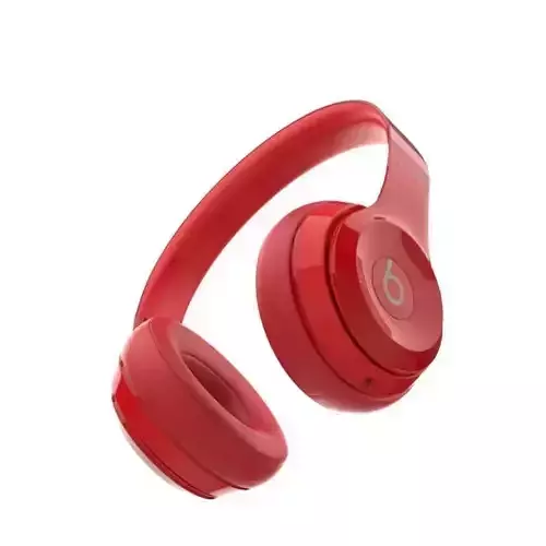 Beats Solo 2 Headphones Red 3D model