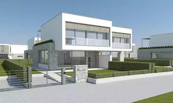 Modern Villa - Attached 2 Units