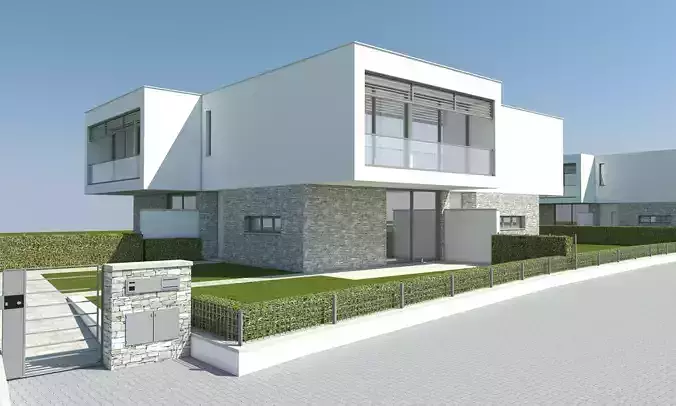 Modern Villa - Attached 4 Units