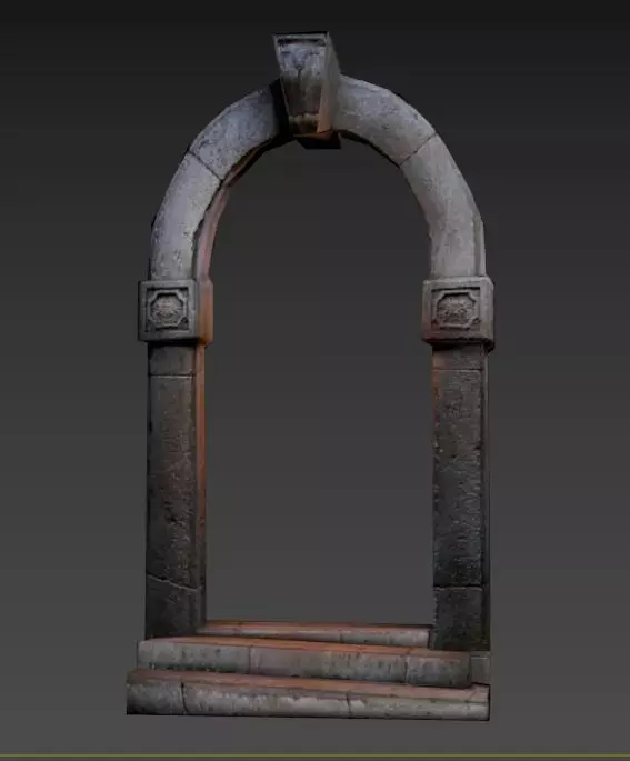 mistry door Low-poly 3D model_0