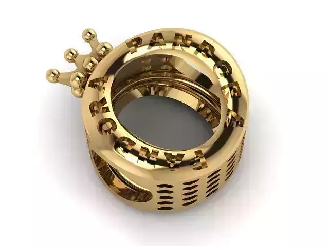 queen crown charm ball 3D print model