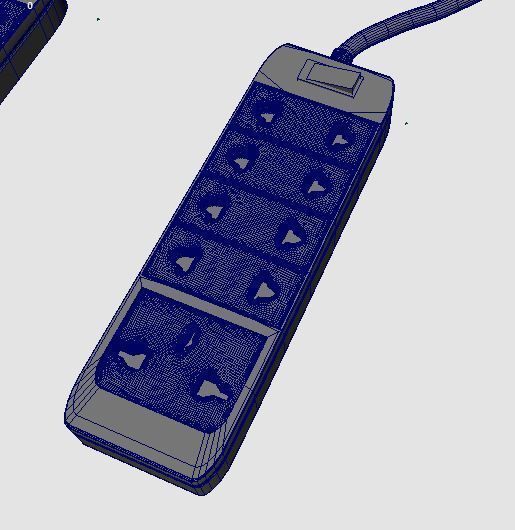 power electrical strip connector 3D model_10