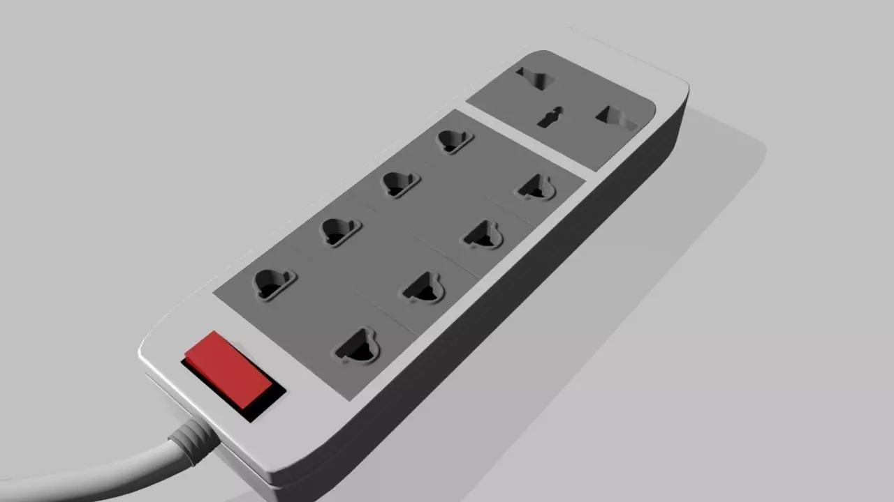 power electrical strip connector 3D model_0