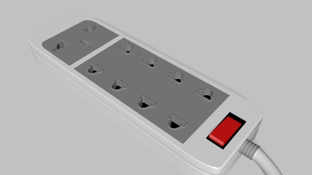 power electrical strip connector 3D model_3