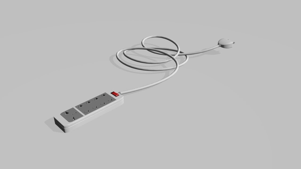 power electrical strip connector 3D model_2