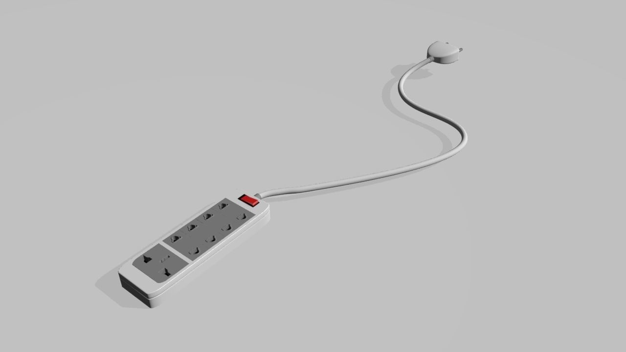 power electrical strip connector 3D model_8