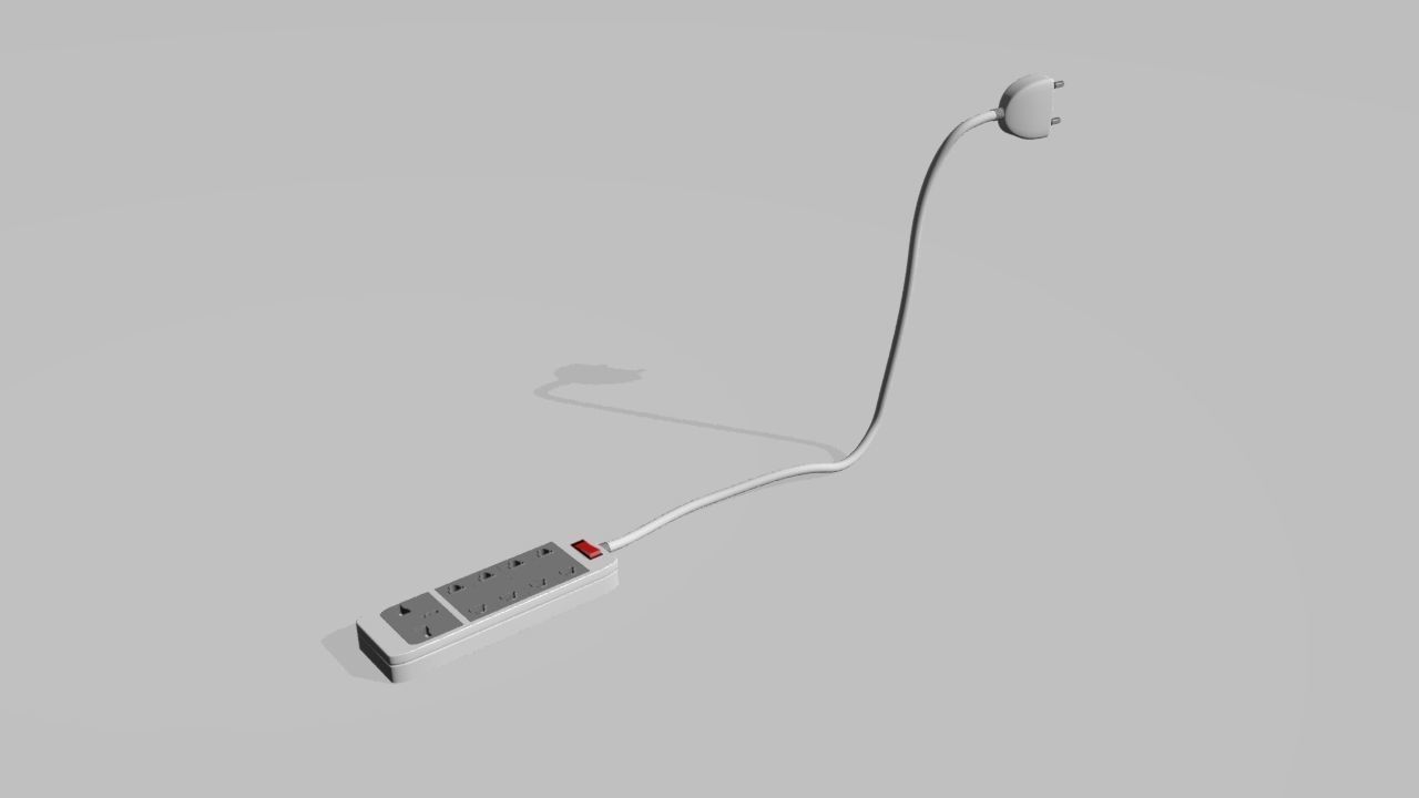 power electrical strip connector 3D model_1