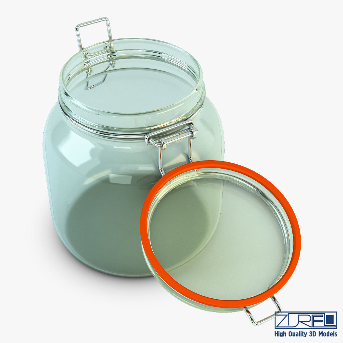 Jar hermetic 1 liter v 1 3D model_2