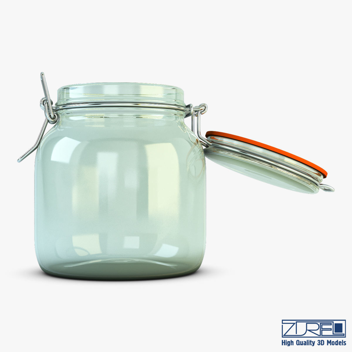 Jar hermetic 1 liter v 1 3D model_4