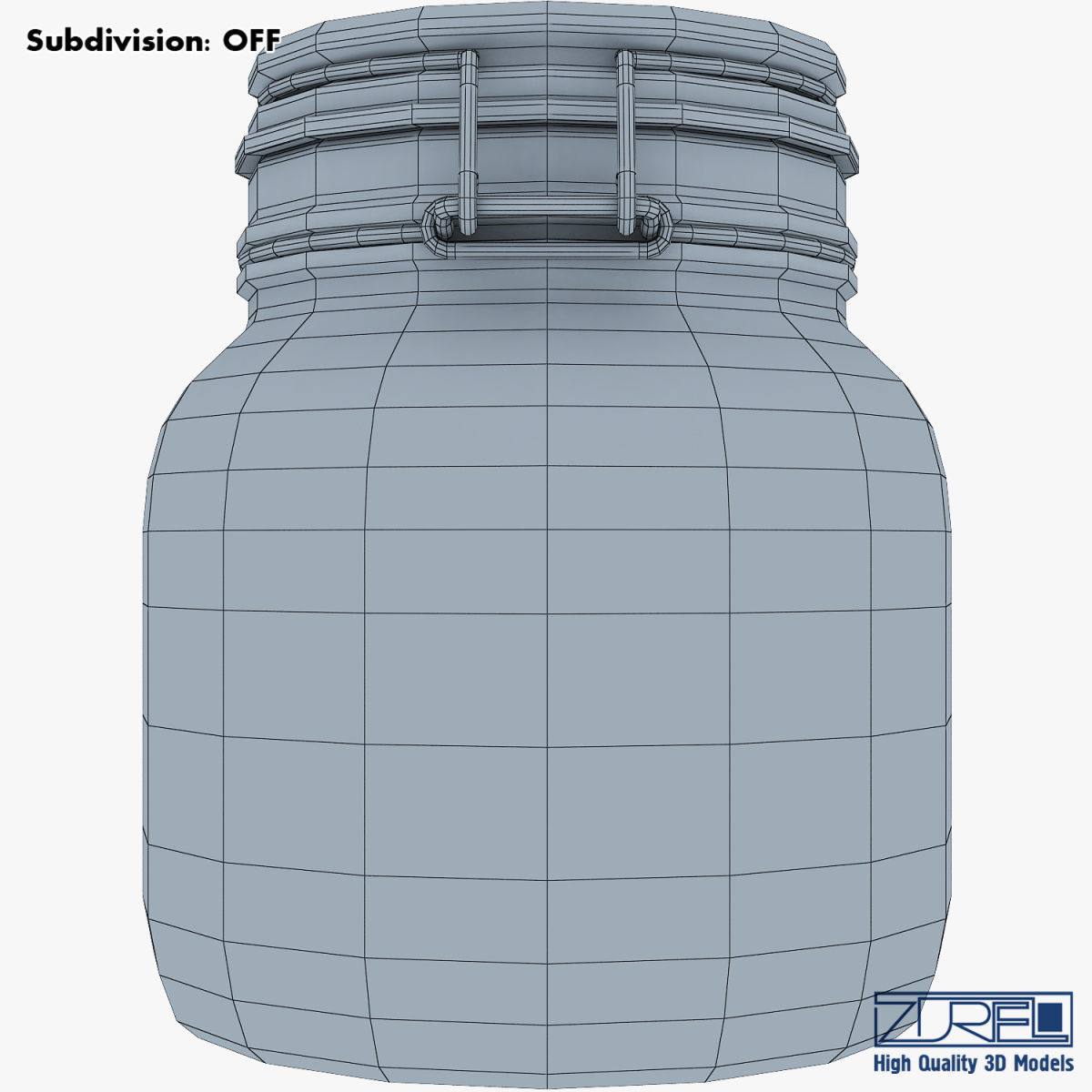 Jar hermetic 1 liter v 1 3D model_15