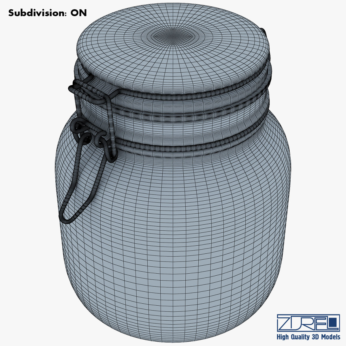 Jar hermetic 1 liter v 1 3D model_8